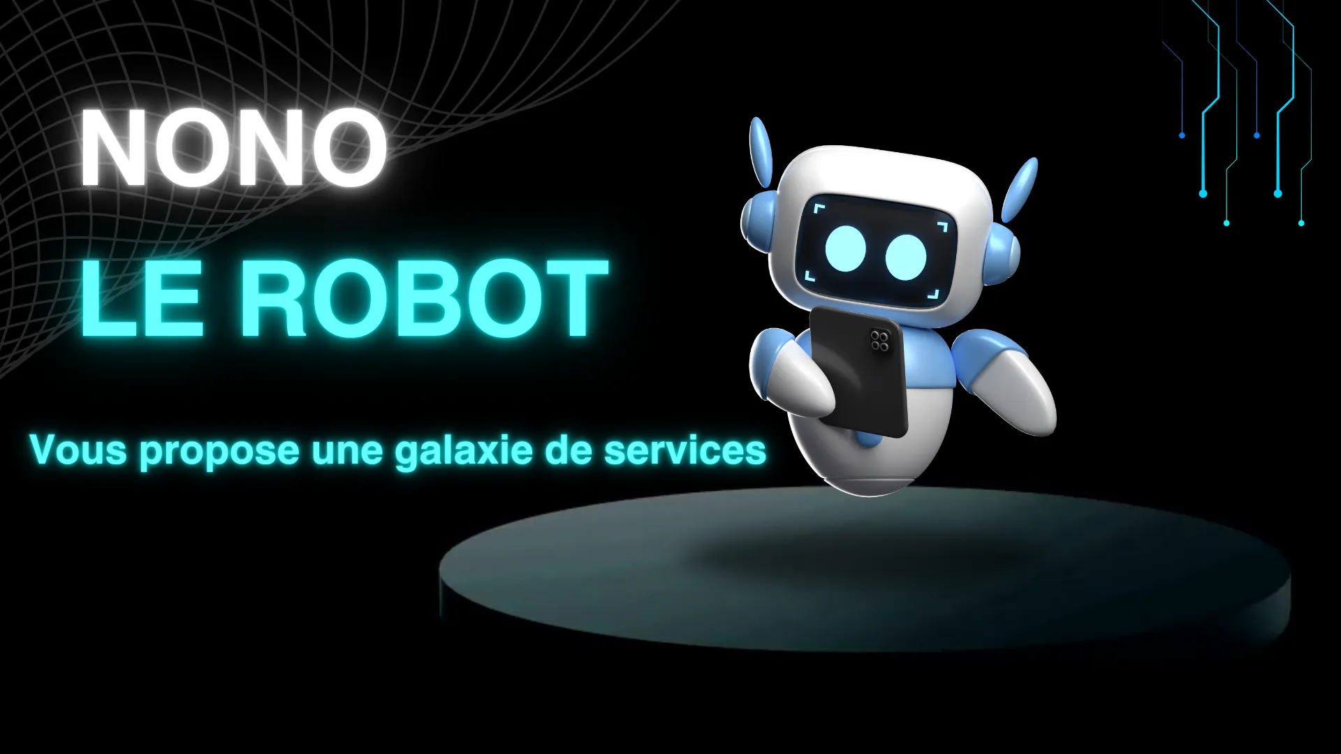 Bannière illustration de bienvenue avec un robot