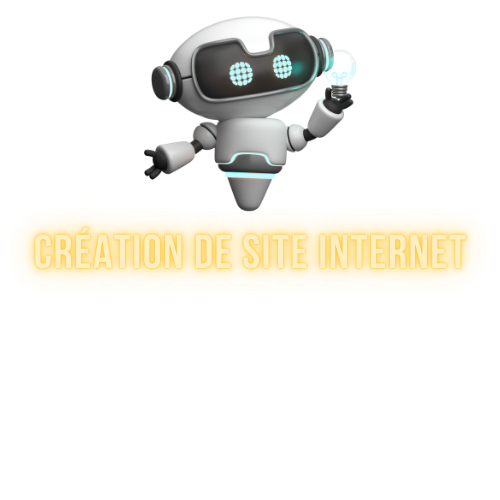 carte de présentation des service création de site web avec un robot