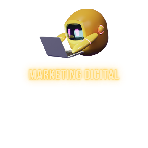 carte de présentation des services marketing digital avec un robot