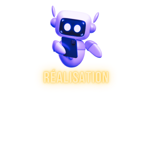 carte de présentation des services campagne publicitaire avec un robot